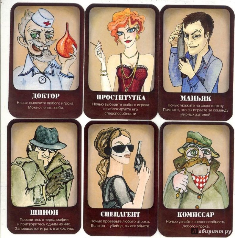 Игра мафия с картами