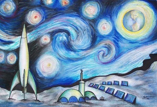 Рисунки на тему космос для детей