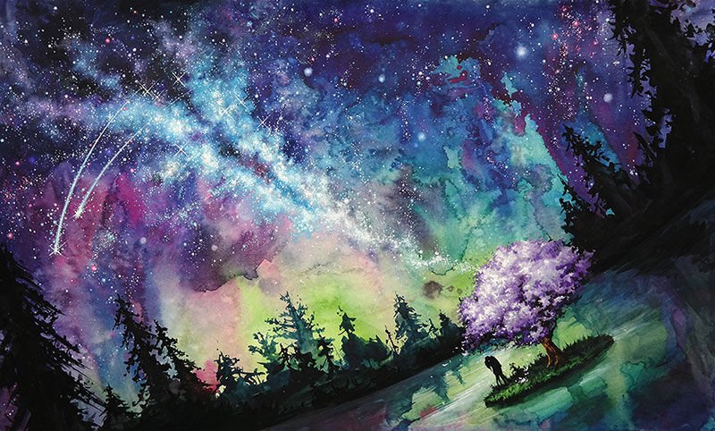 Космос красками
