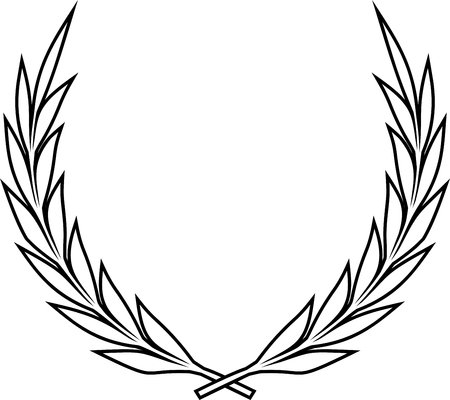 Лавровый венок трафарет