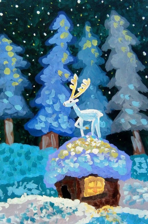 Зима рисунок