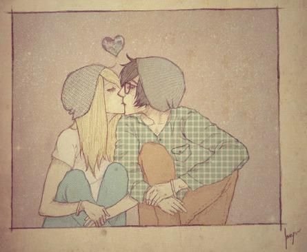 Рисунки для срисовки парень и девушка