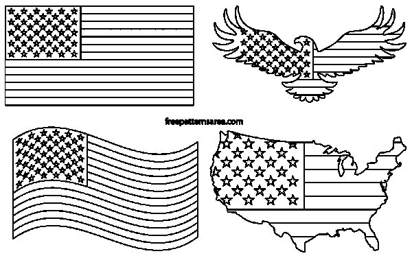 Флаг США шаблон