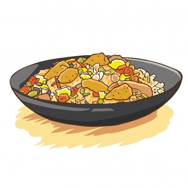 Казан с пловом рисунок