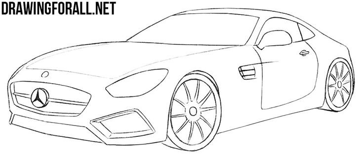 Мерседес АМГ 63 gt рисунок
