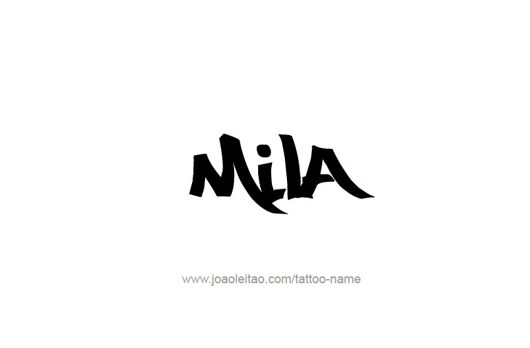 Трафарет имени Мила