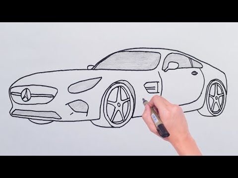 Рисование машина Мерседес