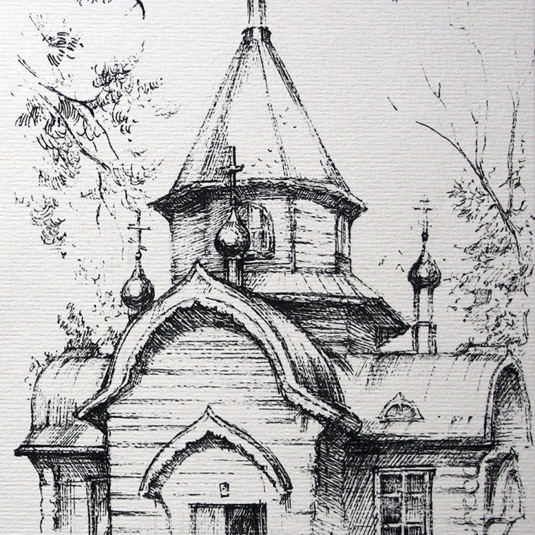 Зарисовки архитектуры карандашом