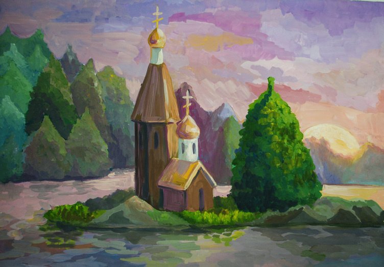 Храм рисунок