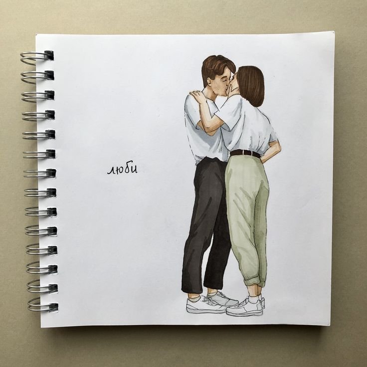 Идеи для рисунков в скетчбуке любовь