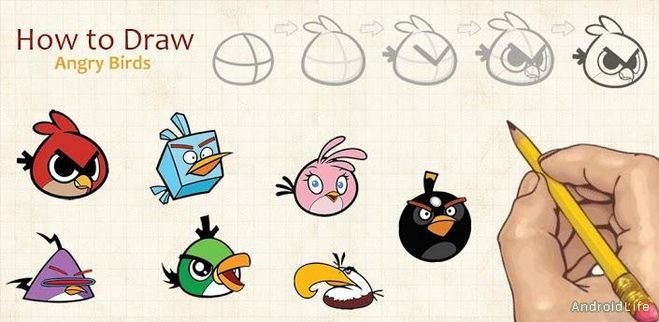 Angry Birds нарисовать
