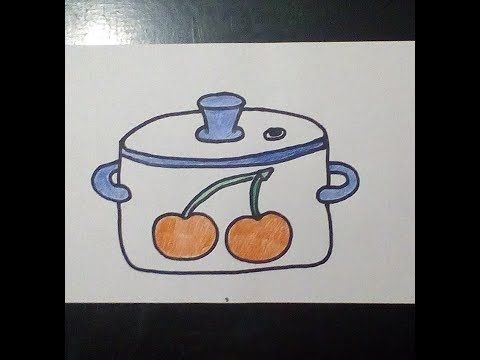 Поэтапное рисование кастрюли