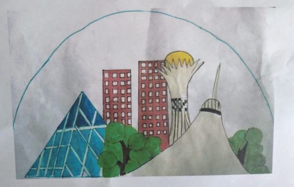 Казахстан рисунок