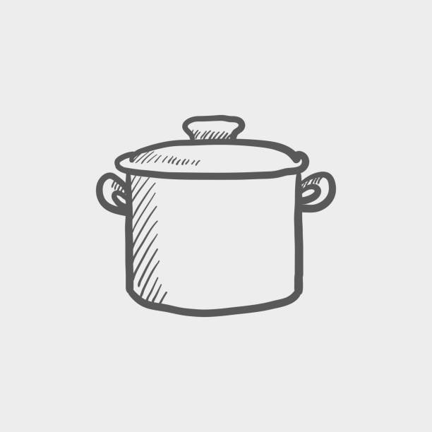 Кастрюля карандашом
