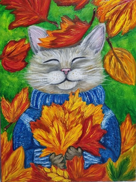 Оранжевая кошка Сказочная