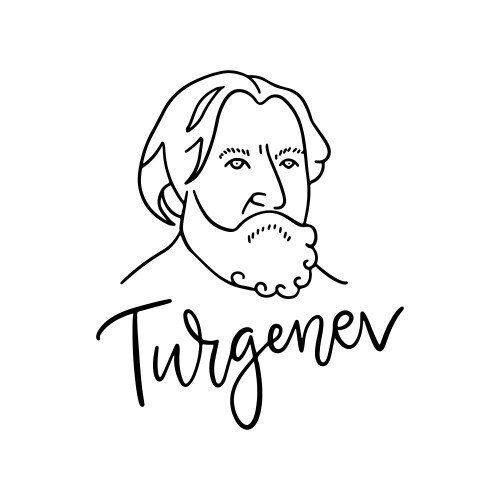 Рисунок Тургенева карандашом