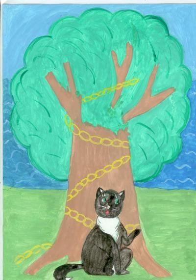 Рисуем кота ученого