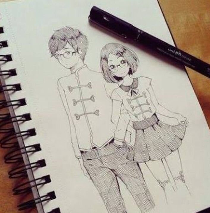 Идеи для рисования в скетчбуке аниме