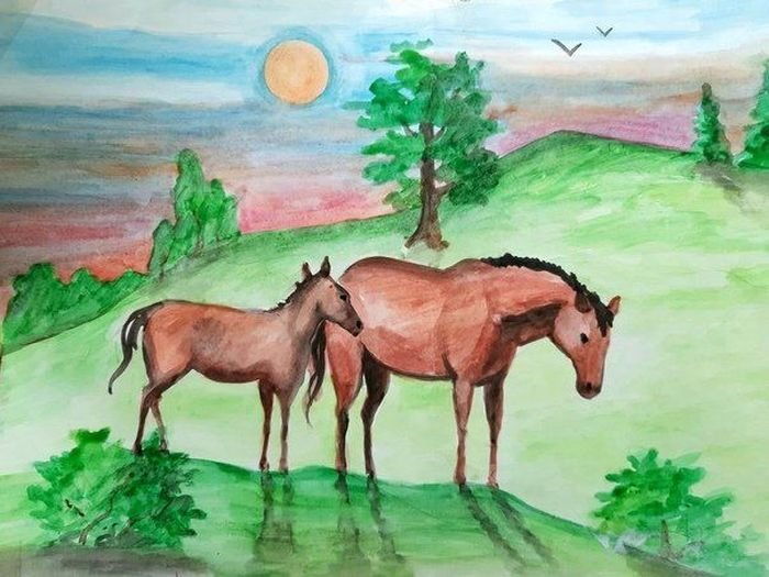 Рисунок на тему мой родной край