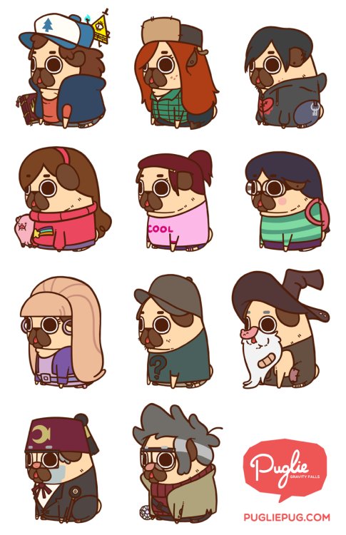 Puglie Pug Стикеры