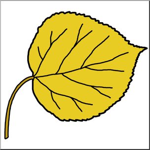 Осиновый лист на прозрачном фоне для детей