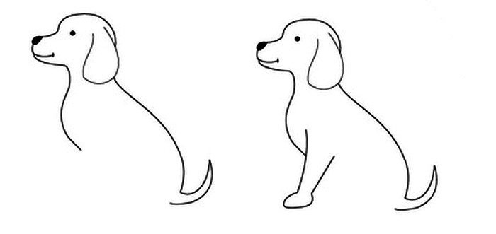 Рисунок собаки 1 класс