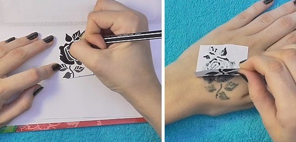 Рисунки фломастером на коже