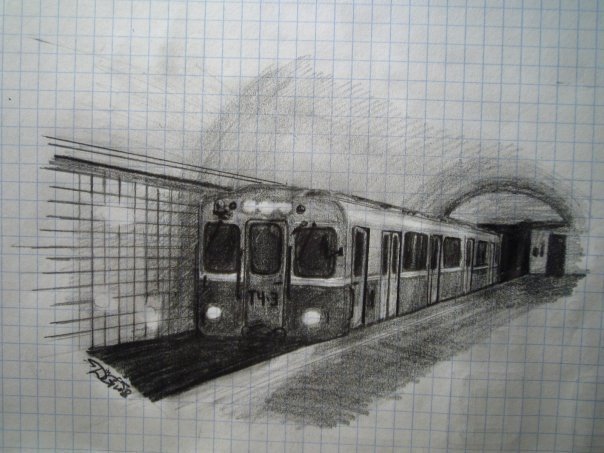 Метро карандашом