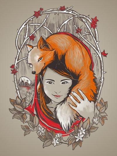 Портрет девушки с лисой
