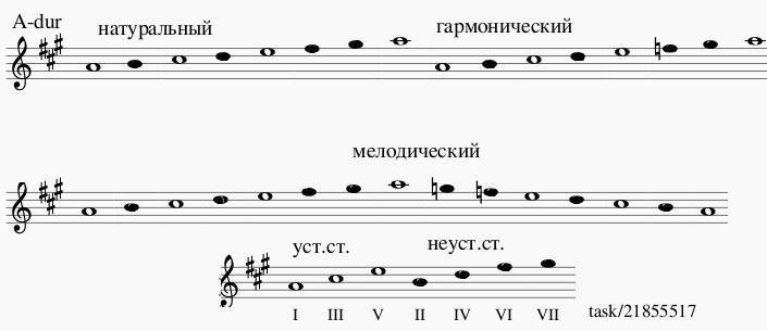 Соль мажор гамма гармоническая мелодическая