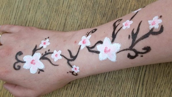 Аквагрим на руке легкие
