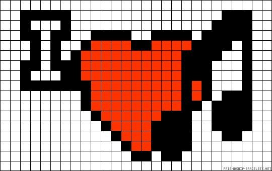 Рисунки по клеточкам сердечки