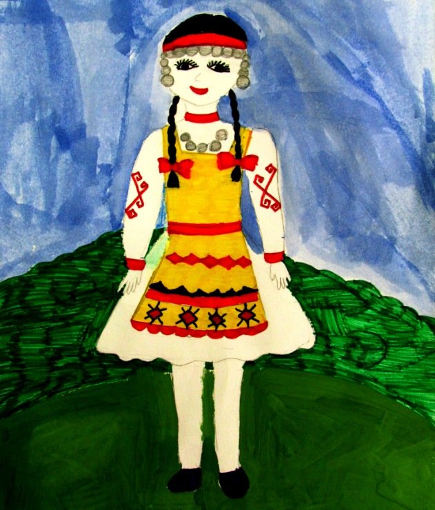 Национальный костюм рисунок