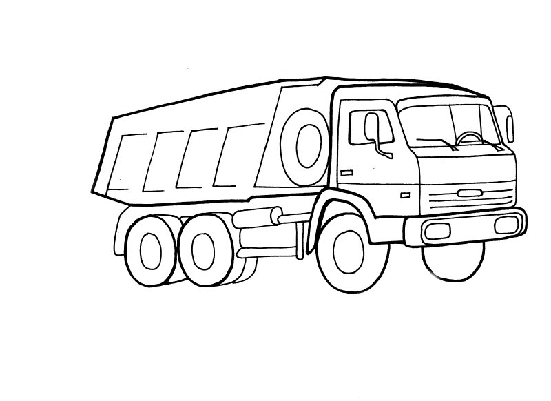КАМАЗ 55111 раскраска