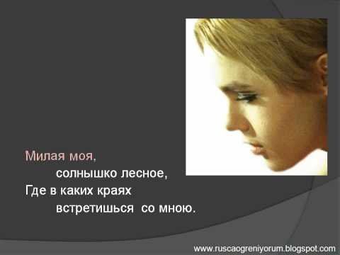Визбор милая моя солнышко Лесное текст