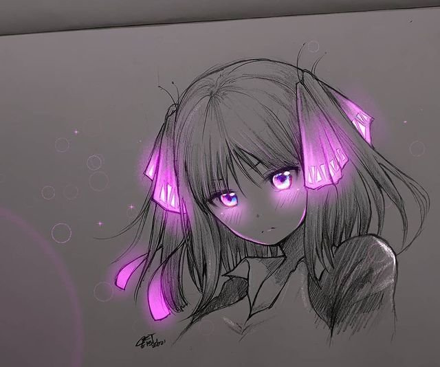 Светящиеся рисунки аниме