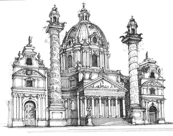 Карлскирхе Вена Барокко
