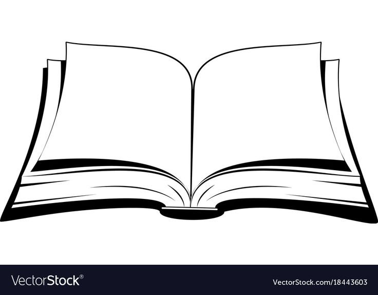 Контурное изображение книги