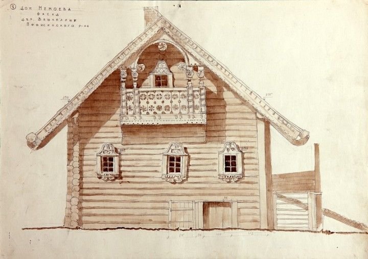 Фасад крестьянской избы