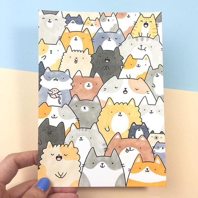 Милый котик для скедчуба