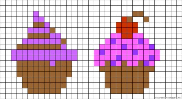 Рисунки по клеткам лёгкие и красивые