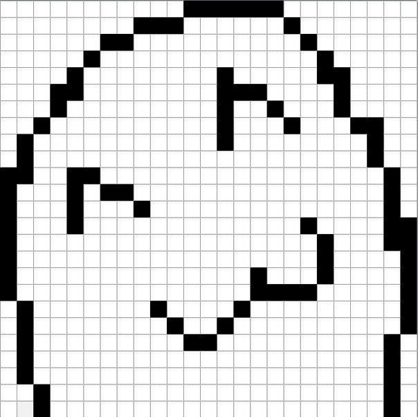 Рисунки по клеткам черно белые