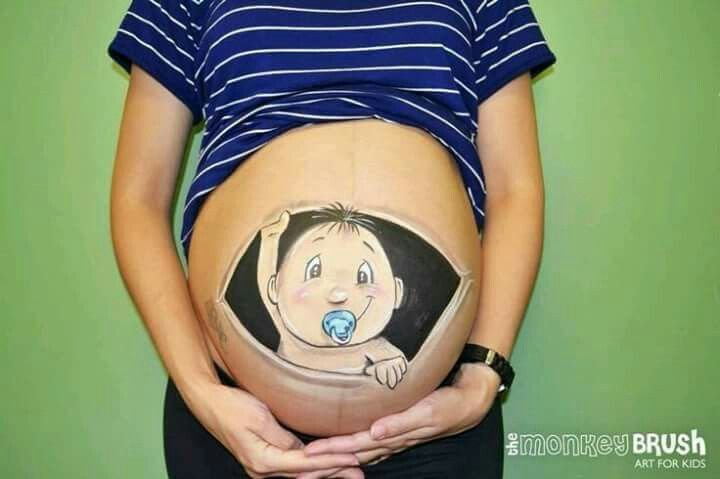 Рисование на животе беременных