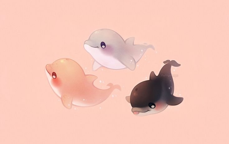 Кавайные дельфинчики