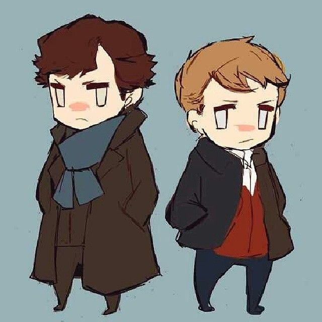 Чиби Шерлок и Джон