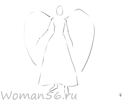 Ангел рисунок карандашом