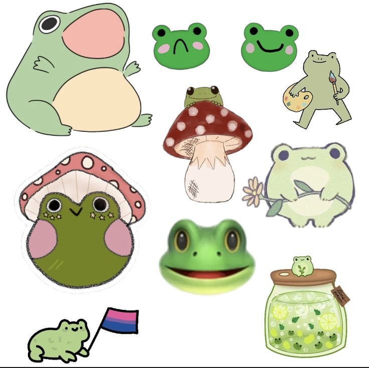 Наклейки лягушата