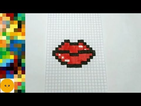 Рисование по клеточкам губы