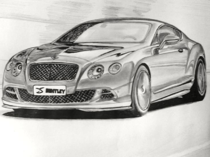 Раскраска Бентли Континенталь gt