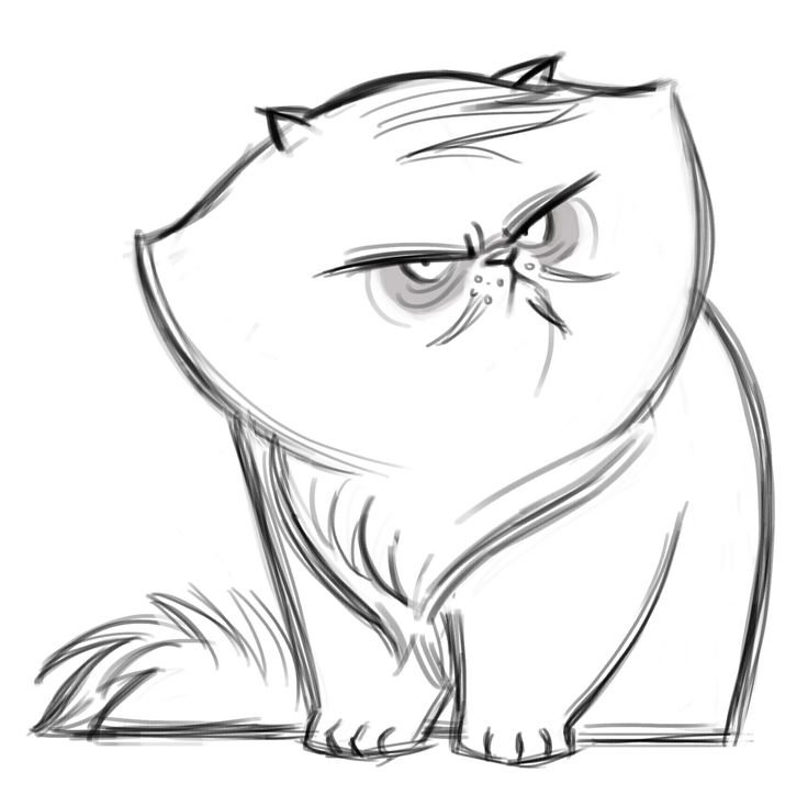 Рисунки для срисовки котики